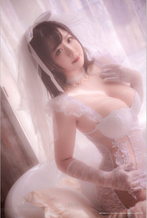 【COS】皮皮奶 最新的一套朦胧婚纱【66P-53MB】